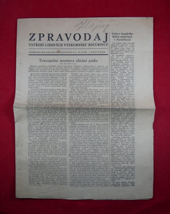 Zpravodaj ústředí lidových výzkumníků mičurinců 3 / 1950