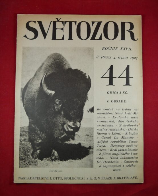 Světozor ročník XXVII. číslo 44, 1927