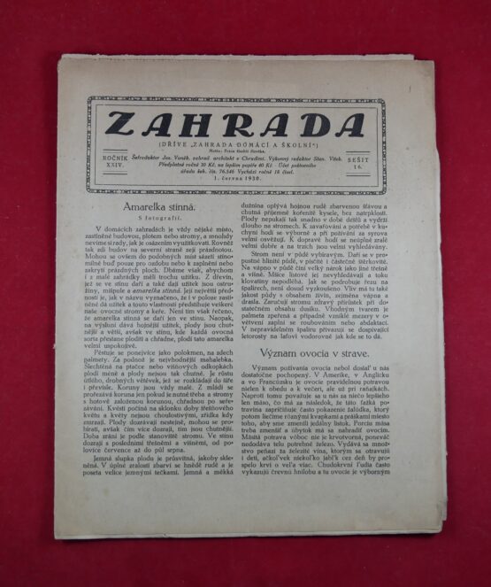 Zahrada - ročník XXIV. 1930 / 16