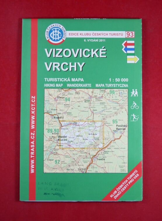 Vizovické vrchy, 1 : 50 000, turistická mapa