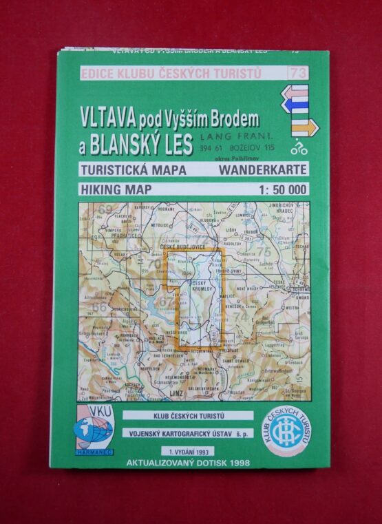 Vltava pod Vyšším brodem a Blanský les, 1 : 50 000, turistická mapa