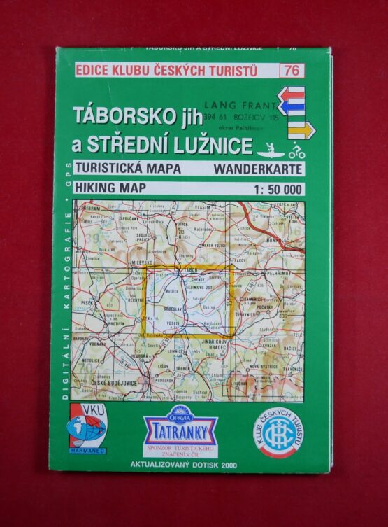 Táborsko jih a Střední Lužnice, 1 : 50 000, turistická mapa