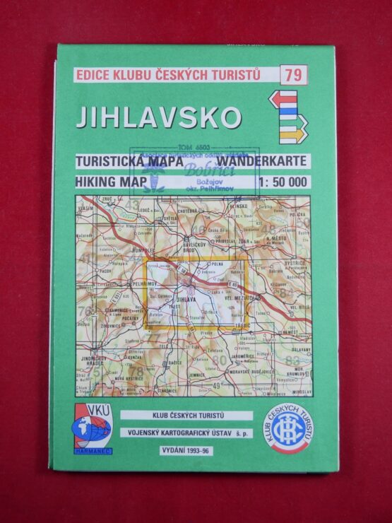 Jihlavsko, 1 : 50 000, turistická mapa