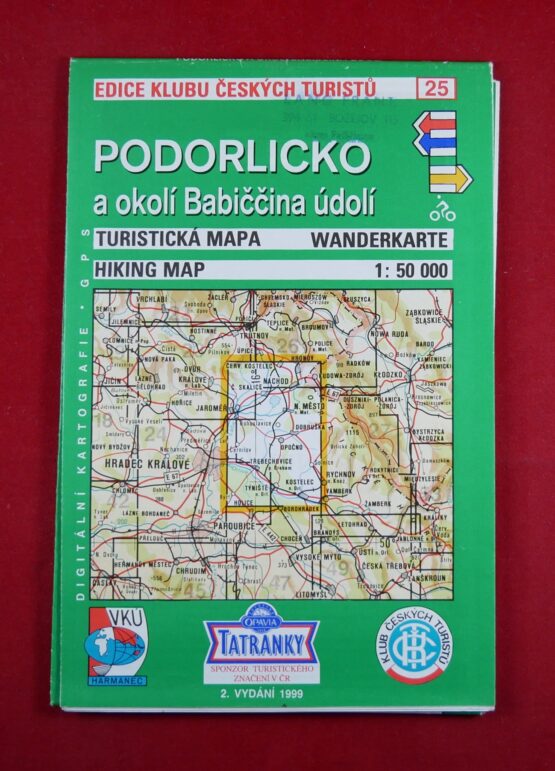 Podorlicko a okolí Babiččina údolí, 1 : 50 000, turistická mapa