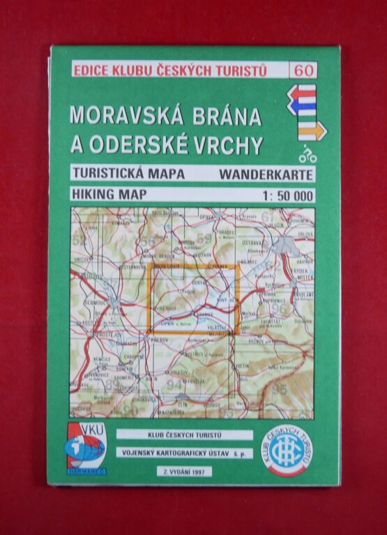 Moravská brána a Oderské vrchy 1 : 50 000, turistická mapa