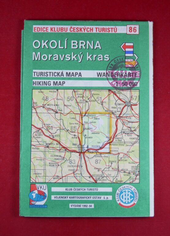 Okolí Brna - Moravský kras 1 : 50 000, turistická mapa