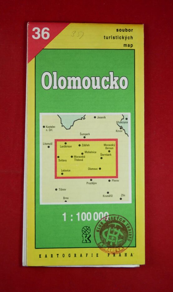 Olomoucko 1 : 100 000, soubor turistických map 36