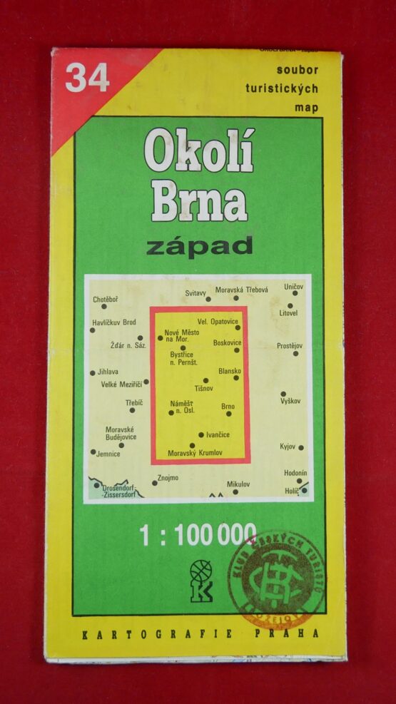 Okolí Brna - západ 1 : 100 000, soubor turistických map 34