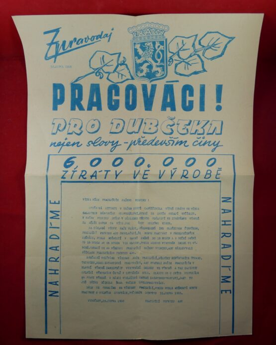 Zpravodaj  - Pragováci pro Dubčeka 30. srpna 1968