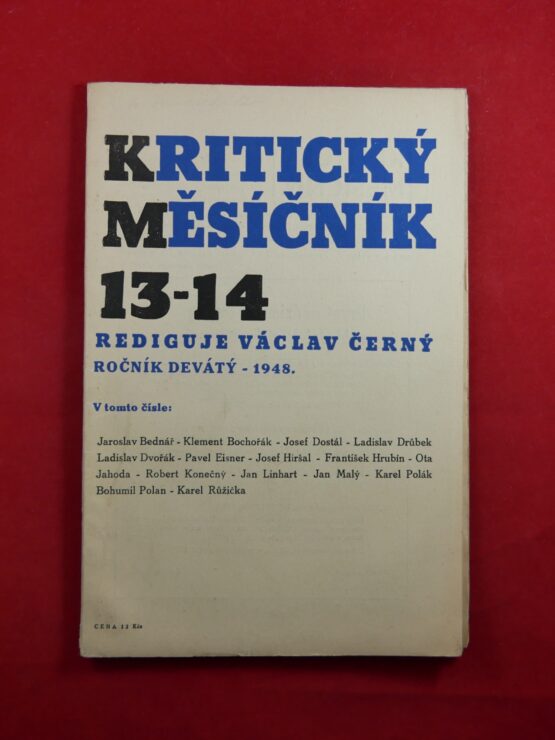 Kritický měsíčník 13-14 / 1948, ročník devátý