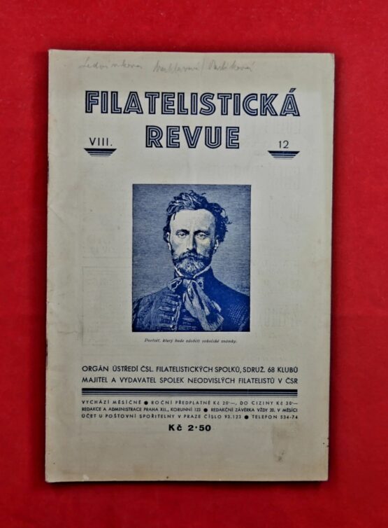 Filatelistická revue, ročník VIII., číslo 12