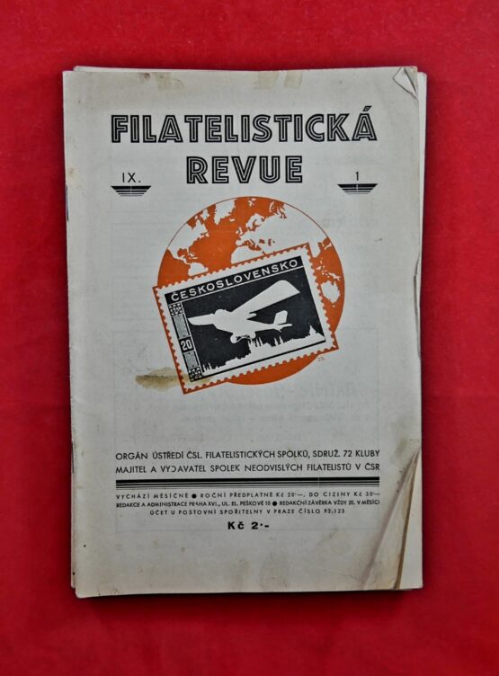 Filatelistická revue, ročník IX., číslo 1.