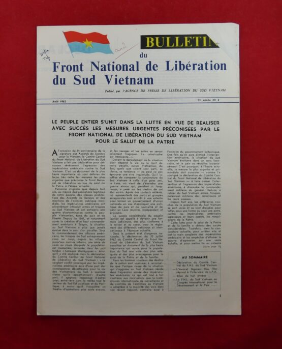 Bulletin du Front National de Libération du Sud Vietnam 2/1962