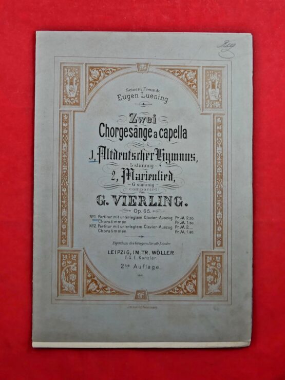 Georg Vierling Op. 65 - Zwei Chorgesänge a capella 1. Altdeutscher Hymnus