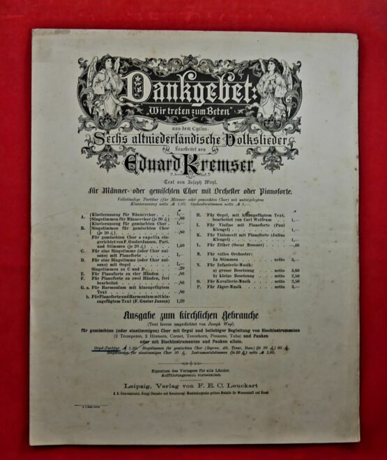 Eduard Kremser - Dankgebet